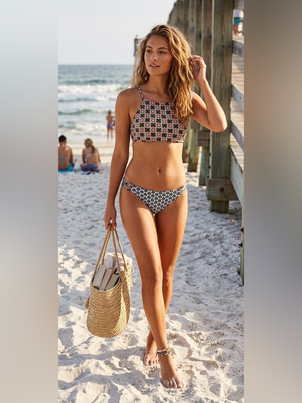 Altard state Swimwear Set with Floral Pattern